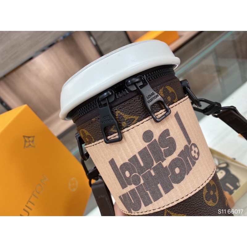 Túi đeo chéo nữ hình cốc cà phê Louis Vuitton LV da thật cao cấp