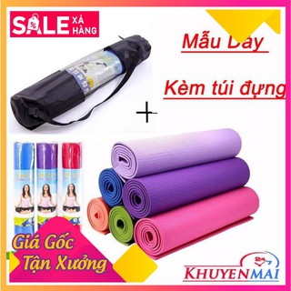Thảm Tập Yoga,Thảm Tập Gym, Chống Trơn Trượt Cao Cấp  6mm( Tặng kèm túi đựng thảm)