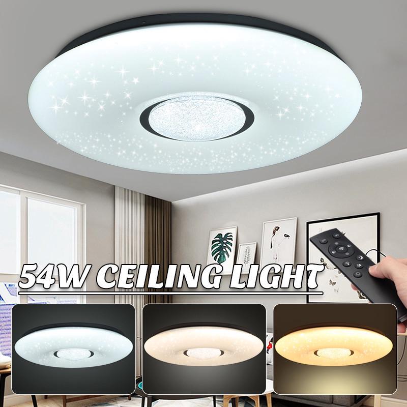 54W 36LED Ceiling Lamp Dimmable Down Light Flush Mounted Living Room+2.4G Remote