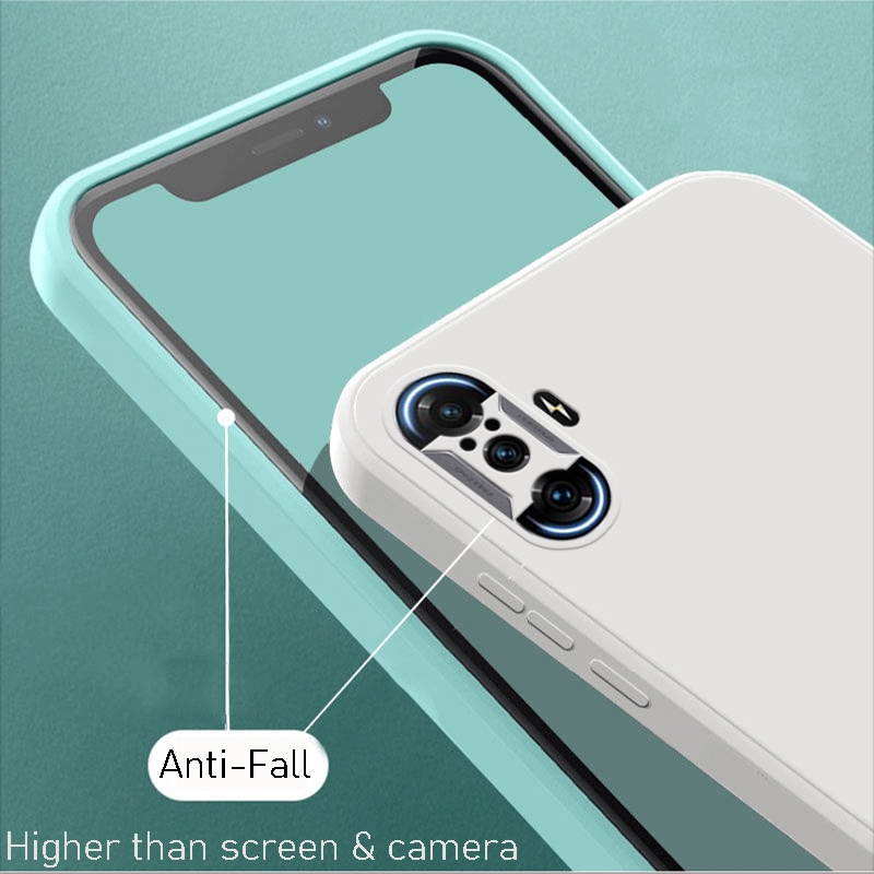 Ốp điện thoại silicon dẻo hình vuông cho Xiaomi Redmi K40 Gaming Redmi Note 10s 10