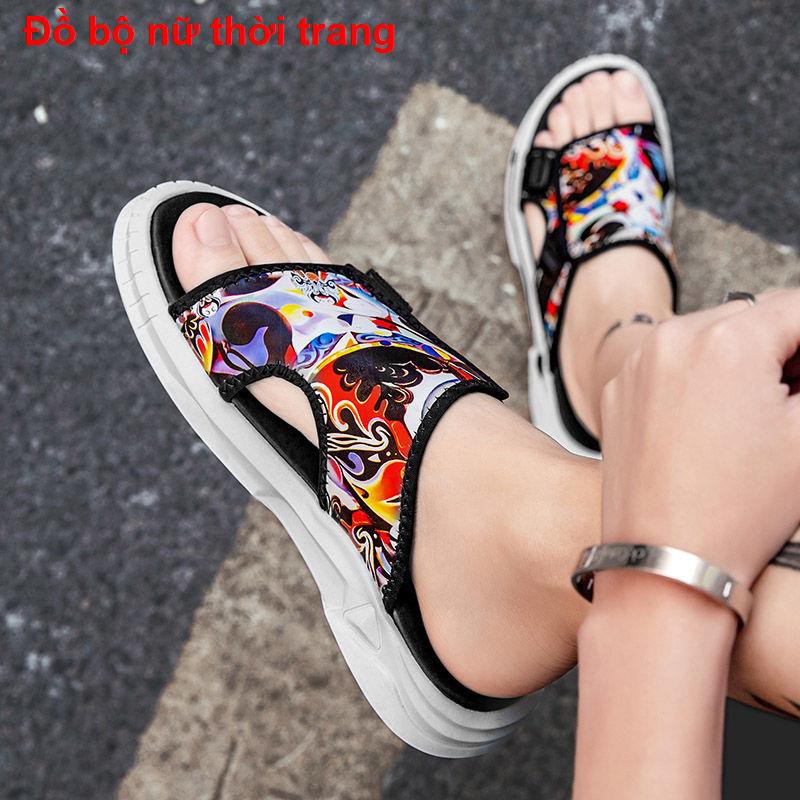 giày gót2021 new sandals nam dép xỏ ngón mùa hè và xu hướng Phiên bản Hàn Quốc chống trơn trượt khử mùi mặc b11