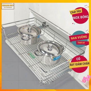 Giá xoong nồi inox bóng nan vuông giá rẻ thương hiệu Grob