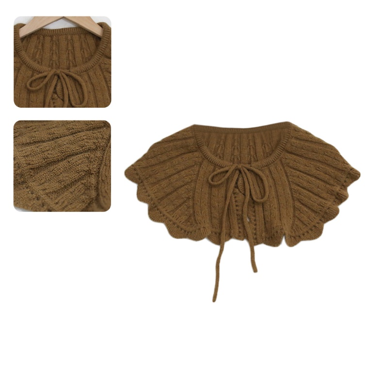 Khăn Choàng Dệt Kim Kẻ Sọc / Gợn Sóng Đính Dây Cáp Giả Lolita Cho Búp Bê