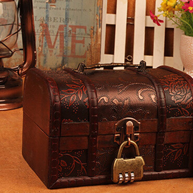 Alloy Password Locks Vintage Antique Old Style Jewelry Chest Box Code Password Lock Padlock Small