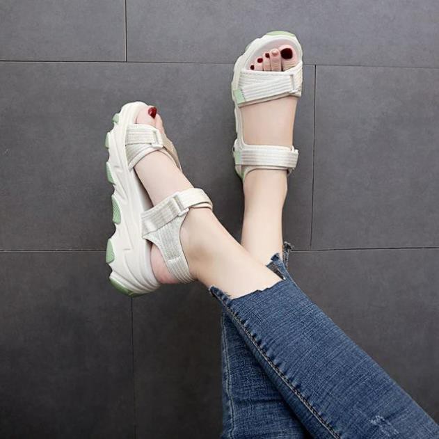 SANDAL BÁNH MÌ QUAI CHÉO 3 MÀU FASHION MỚI QB