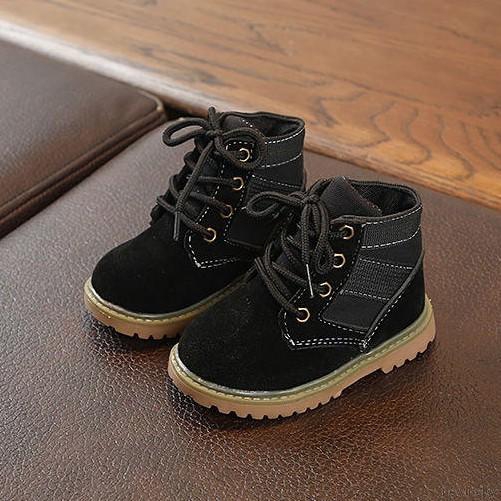 Giày bốt da phong cách Hàn Quốc cho bé