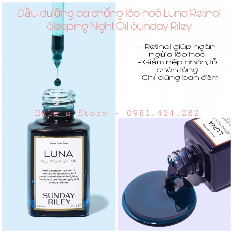 ✨ Sunday Riley ✨ Dầu dưỡng da ban đêm chống lão hoá Luna Retinol Sleeping Night Oil