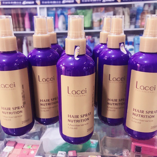 (chai tím)Sữa dưỡng Lacei hair spray nutrition 200ml