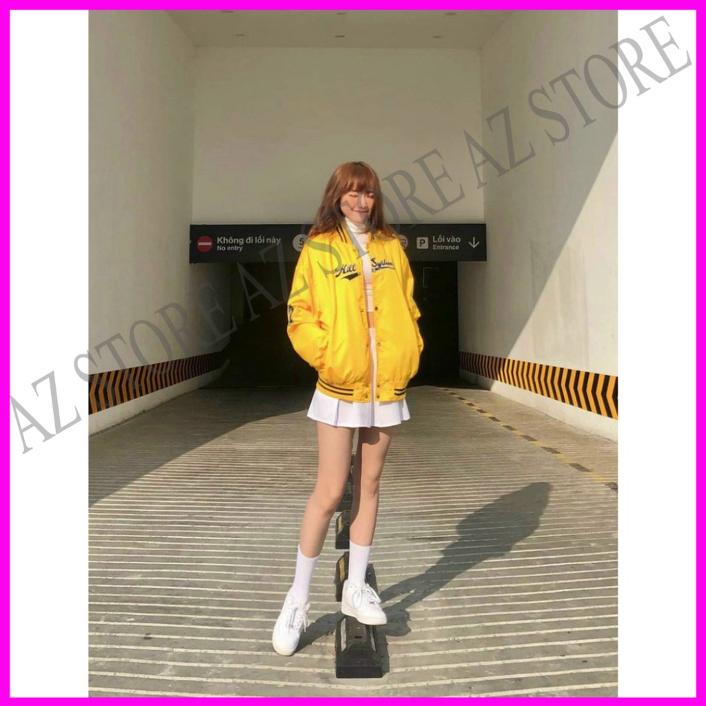 (FREESHIP) ❤ Áo Khoác Bomber Bóng Chày - Áo Khoác Dù Nam Nữ Unisex KILLSYSTEM 3 Màu Có Form Rộng XL - LP.STORE