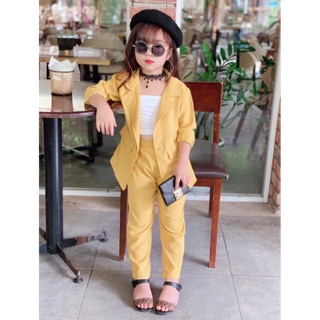 Set vest dài tay 3 chi tiết cho bé gái