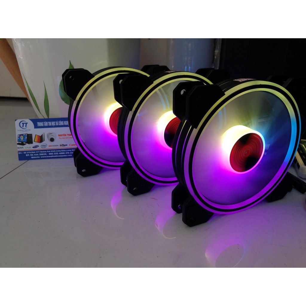 Quạt Tản Nhiệt, Fan Led M1 RGB Coolmoon - Đồng Bộ Hub Coolmoon (Dùng qua Hub chuyển đổi nguồn)