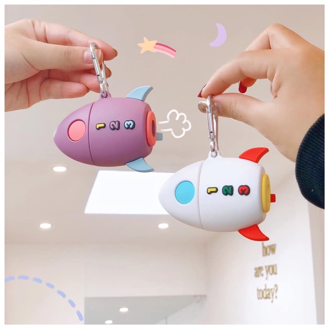 Case Airpods 1/2 Tên Lửa Và Robot - Ốp Airpods 1/2