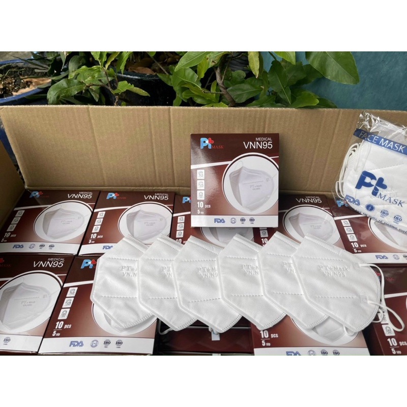 Khẩu trang N95 5 lớp không van (hộp 10 cái)