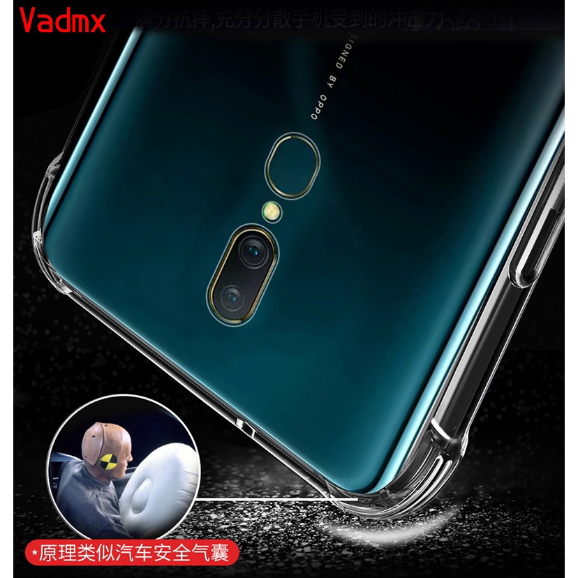 Ốp điện thoại mềm trong suốt chống sốc cho OPPO Reno 2f 2Z Realme C3 5i 5s 5 X2 3 F11 Pro XT X A9 A5 2020