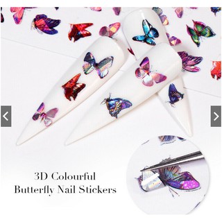 Sticker bướm 3D Sticker trang trí móng