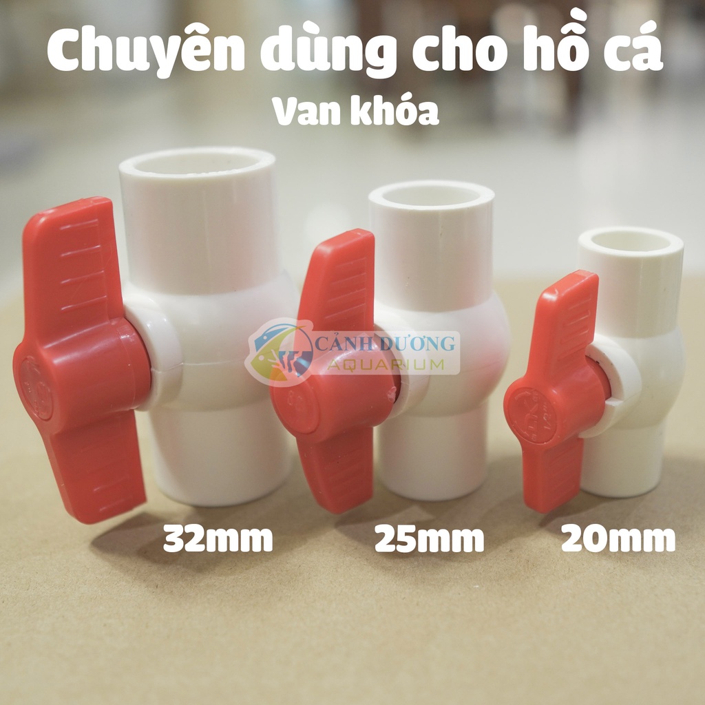 Van khóa ống U-PVC Phi 32-25-20 chuyên dùng cho hồ cá