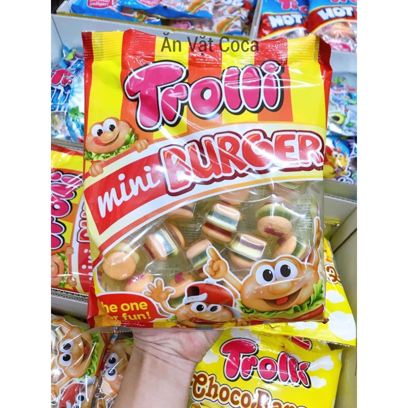 KẸO DẺO TROLLI MINI BURGER ĐỨC 170g (17 viên)