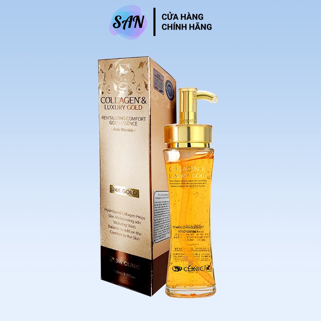 Tinh Chất Vàng Dưỡng Da, Chống Lão Hóa 3W Clinic Collagen & Luxury Gold 150ml - San Beauty