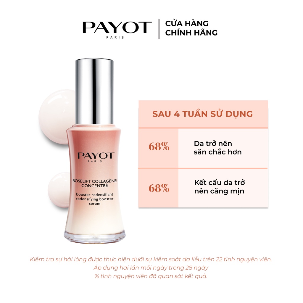 Tinh chất serum chống lão hoá làm săn chắc và trẻ hoá da PAYOT ROSELIFT COLLAGENE REDENSIFYING BOOSTER SERUM 30ml