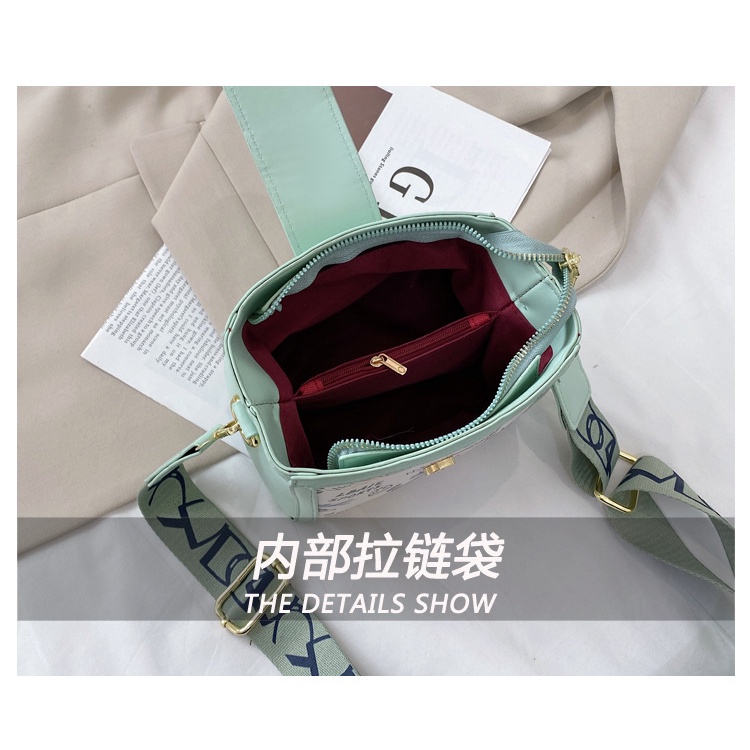 IELGY Túi Đeo Vai Dáng Xô Dây Bản Rộng Thời Trang Cho Nữ