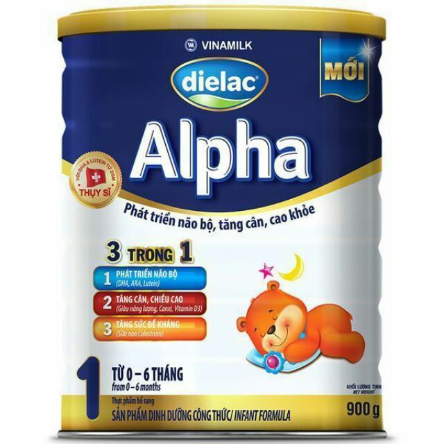 Sữa bột dielac alpha thường số 1/2/3/4 hộp 400g/ 900g/ 1500g