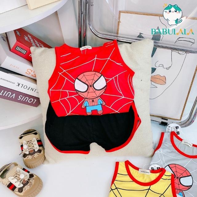 Bộ Ba Lỗ Minky Mom Chính Hãng Hình Siêu Nhân Người Nhện Cho Bé-Đồ Bộ Bé Trai 1 2 3 4 5 Tuổi Vải Thun Lạnh-BABULALA BL04