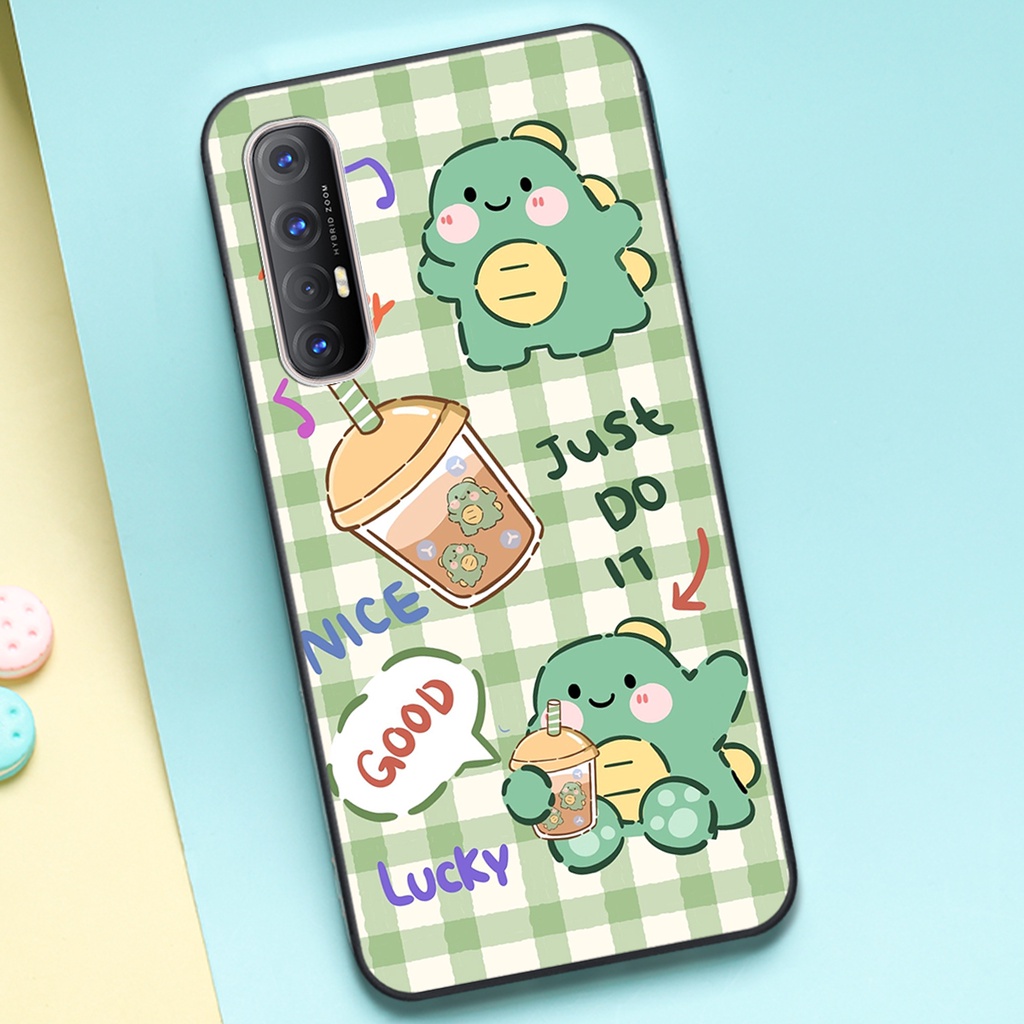 Ốp lưng Oppo Reno 3 - 3 Pro - A91 in hình khủng long cute