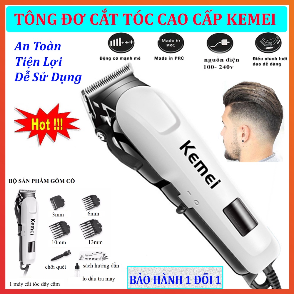Tông Đơ Cắt Tóc Kemei, Tông Đơ Cắt Tóc Cao Cấp, Tông Đơ Cao Cấp Thiết kế nhỏ gọn công suất lớn . Giả