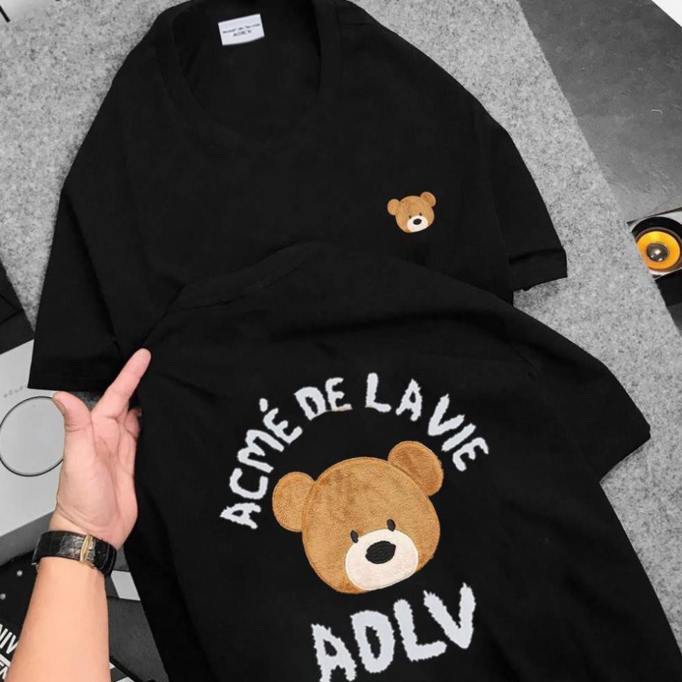 ÁO THUN GẤU 2 MẶT TRƯỚC SAU NAM NỮ ADLV CHẤT COTON 100% XUẤT XỊN (M7-8) | BigBuy360 - bigbuy360.vn