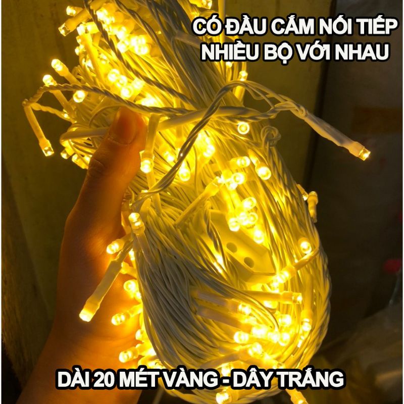 Dây Đèn Led Kim Cương 50 mét -đèn nháy Trang Trí Quán Cafe, Nhà Hàng, Trà Chanh, Công Viên, Quấn Cây