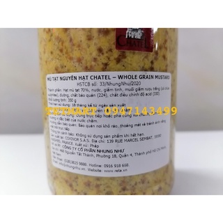 Mù tạt hạt nguyên hạt Dijon Cha. 370g (Whole grain mustard)