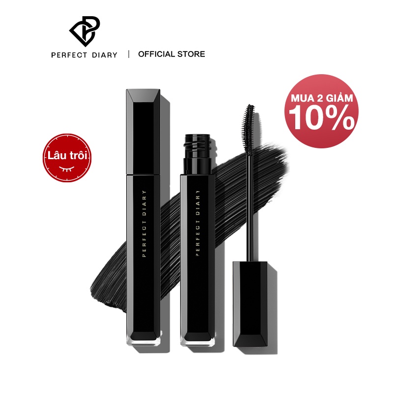 Mascara Perfect Diary Chuốt Cong Làm Dài Mi Thiết Kế Đầu Cọ Góc Rộng 8g