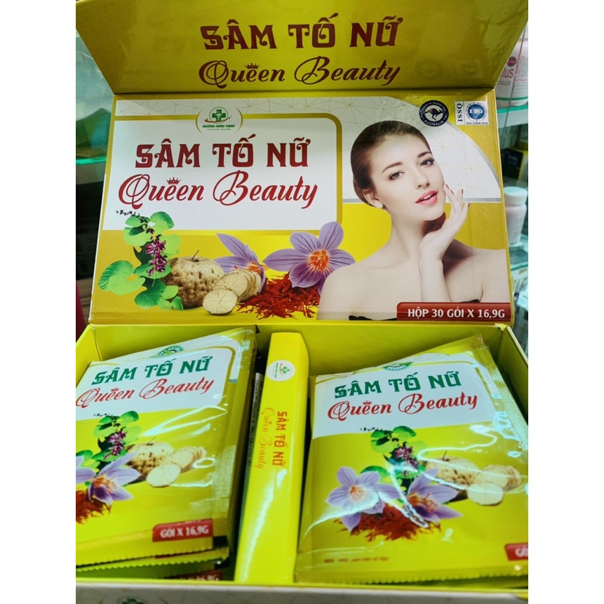 Sâm tố Nữ Queen Beauty Giảm cân, tan mỡ làm đẹp da, chống lão hóa, mờ thâm, trắng da, tăng sự đàn hồi cho da