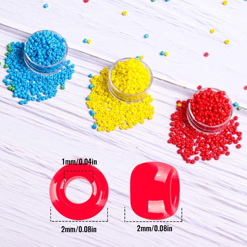 Sa Set Hạt Xỏ Lỗ Bằng Acrylic Dùng Làm Trang Sức DIY