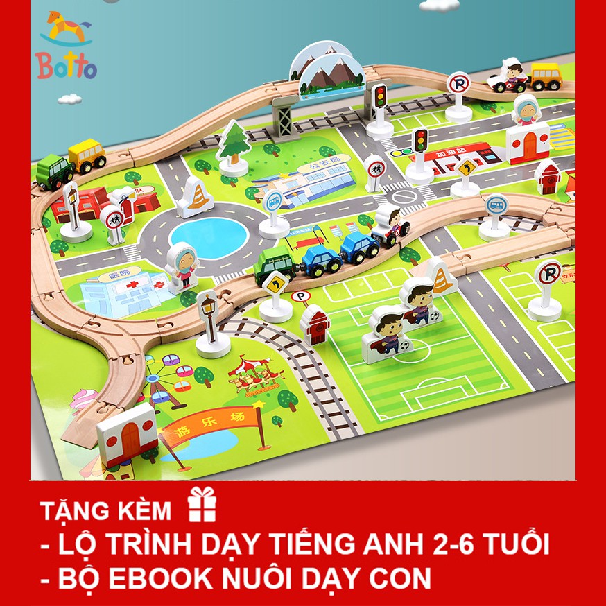 Đồ chơi sa bàn giao thông đô thị - thành phố bằng gỗ