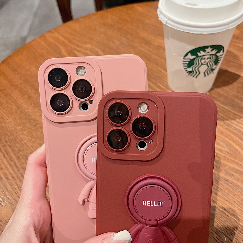 Ốp Lưng điện Thoại Astronaut Stand Dành Cho IPhone 13 13Pro 13Promax 12 12Pro 12Promax 11 11Pro 11Promax XSmax X XR Xs 8 7Plus