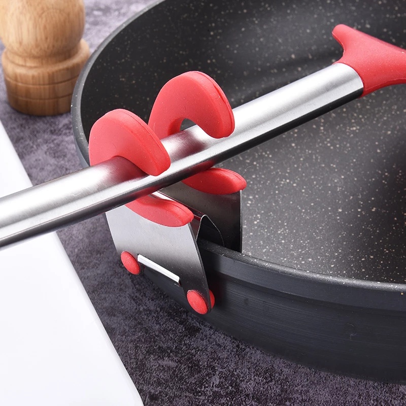 Giá Đỡ Muỗng/Nắp Nồi Bằng Thép Không Gỉ Chống Bỏng Đa Ứng Dụng Cho Nhà Bếp