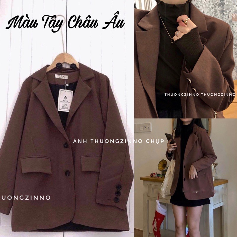 Áo blazer túi hộp nhiều màu hiện đại 2 lớp phong cách Hàn Quốc Áo vest khoác ngoài