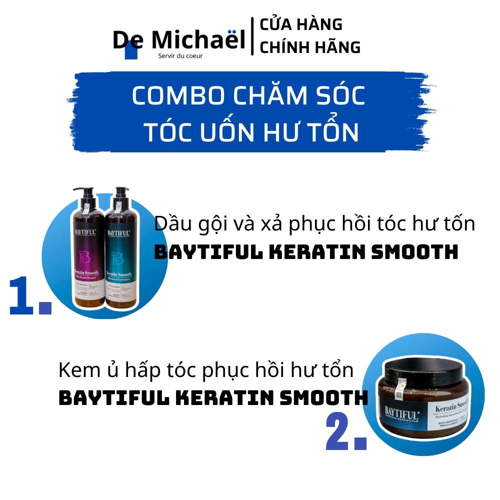 [Hàng Nhật] Dầu gội xả Keratin phục hồi hư tổn khô xơ gãy rụng chăm sóc tóc nhuộm uốn Baytiful Keratin Smooth | BigBuy360 - bigbuy360.vn