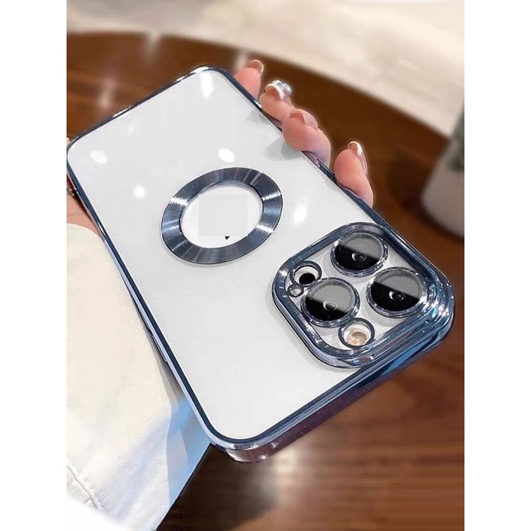 ỐP HỞ TÁO BẢO VỆ CAM CAO CẤP FULL HỘP  - Viền Mạ Kim Loại 14 PRO MAX