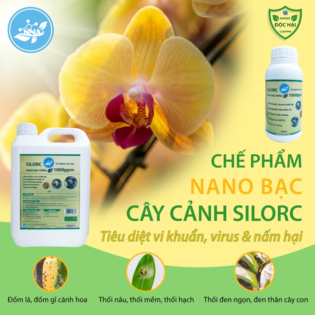 Chế Phẩm Nano Bạc Đồng SILORC chuyên phòng & xử lý các loại bệnh trên cây cảnh 500ml