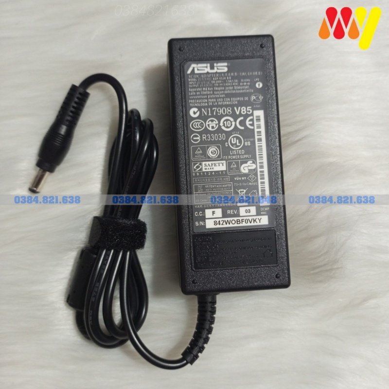 Sạc Laptop Asus X44H, K43E, K42, K53E, X401A, Sạc 65W 19V-3.42A Đầu cắm 5.5mm*2.5mm New 100%. Bảo hành toàn quốc