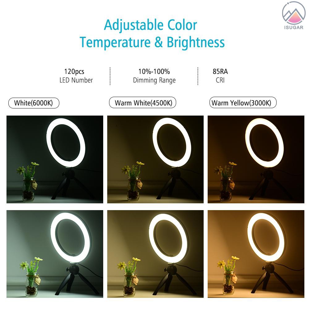 Đèn LED video 3 chế độ 8.6 Inch kèm giá đỡ 3 chân dành cho chụp ảnh tự sướng