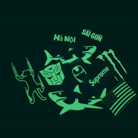 STICKER DẠ QUANG NHIỀU MẪU