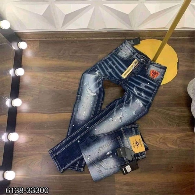 Quần Jeam DSQ vảy sơn khoá lệch màu xanh cực đẹp Q0300 🌺 . . . ⇼ new * : new