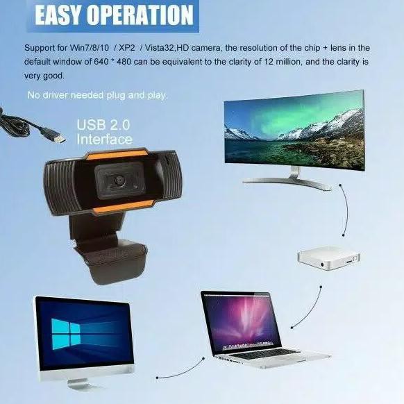Webcam Hd 720p Tự Động Lấy Nét Cho Pc Laptop Và Máy Tính Để Bàn | BigBuy360 - bigbuy360.vn