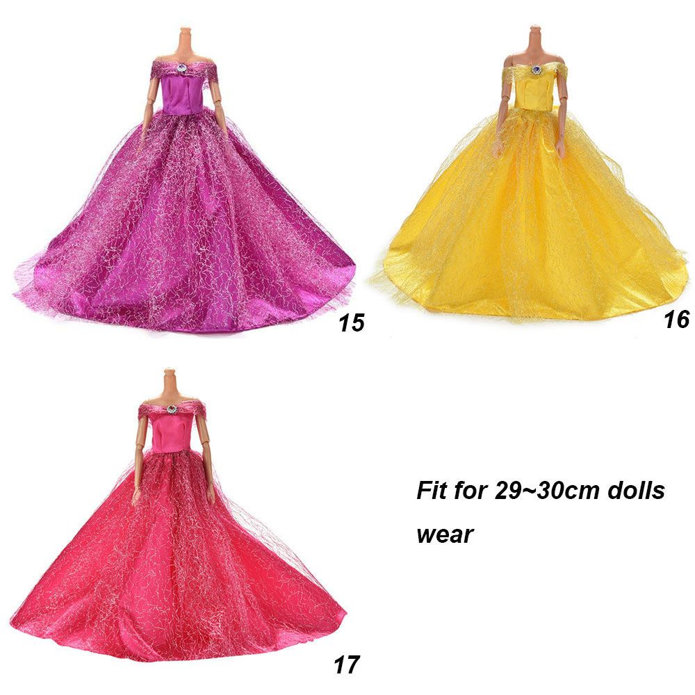 Đầm cưới thời trang cho búp bê 30cm DIY