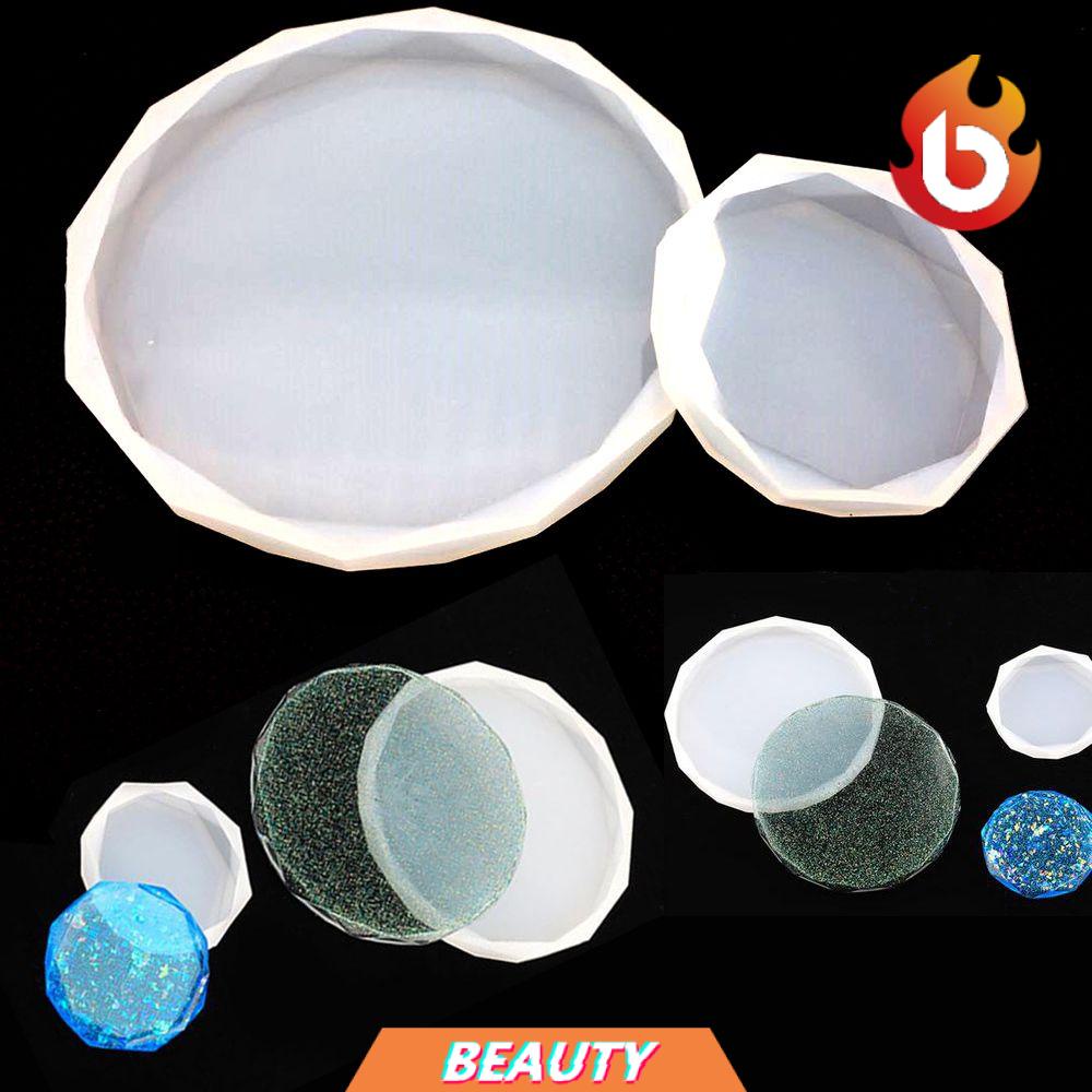 Khuôn Silicone Làm Đế Lót Ly Tròn Bằng Epoxy UV DIY Trong Suốt|Dụng Cụ Làm Trang Sức