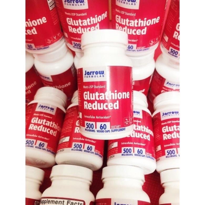 Viên uống trắng da glutathione 500mg Jarrow của mỹ 60 viên