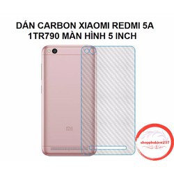 Combo 3 dán mặt lưng Carbon Xiaomi Redmi 5A